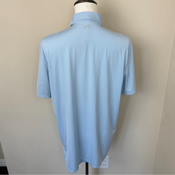 Southern Tide brrr°®-eeze Heather Performance Polo Shirt | Light Blue | XL - Picture 6 of 8